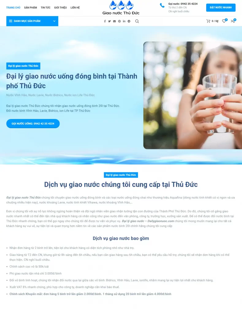 mẫu thiết kế trang web bán hàng