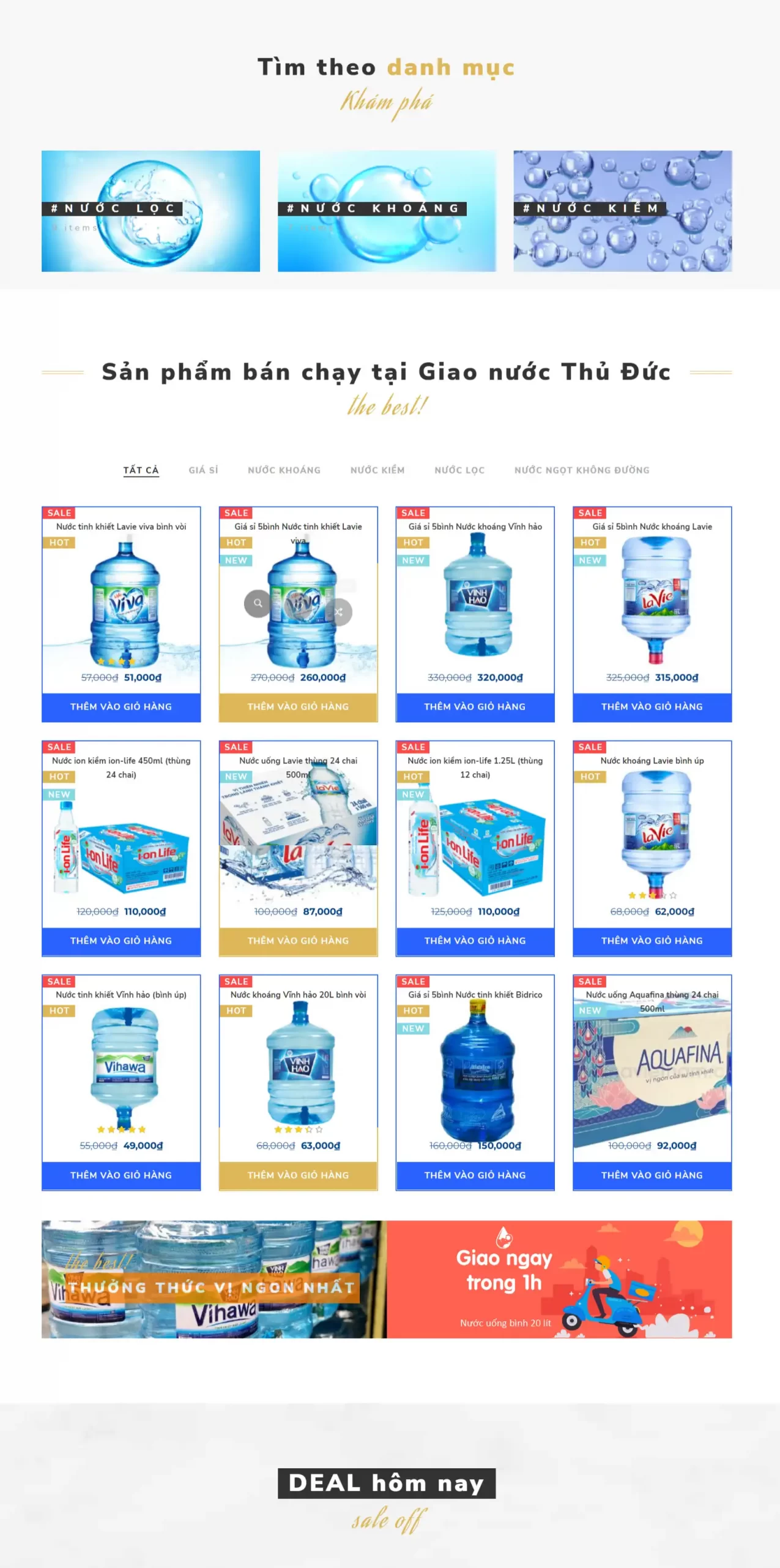 mẫu thiết kế trang web bán hàng