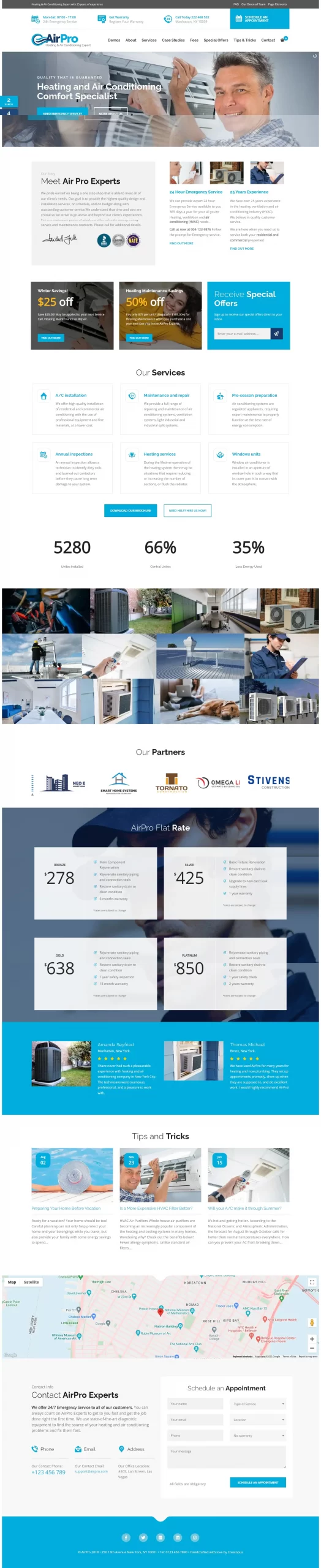 mẫu thiết kế website dịch vụ bảo trì máy lạnh