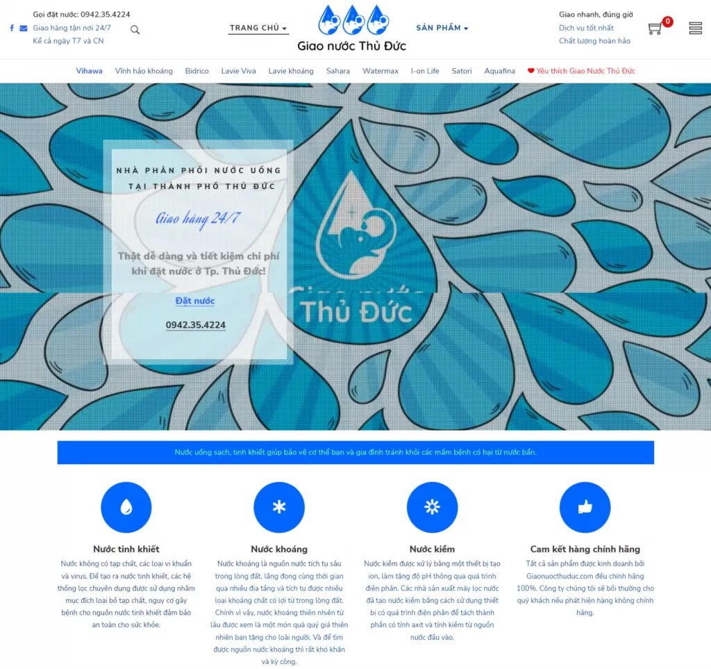 mẫu thiết kế trang web bán hàng