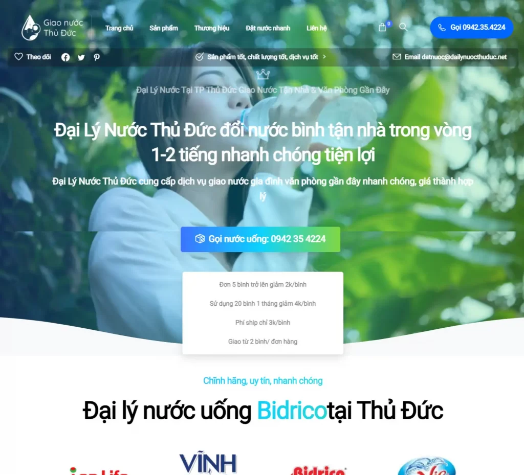 mẫu thiết kế trang web bán hàng