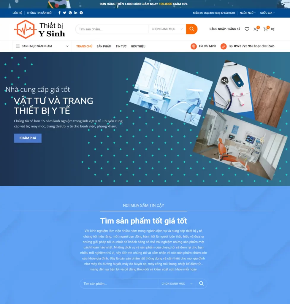 mẫu thiết kế web bán hàng giá rẻ chuẩn SEO