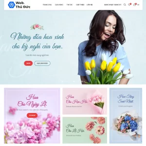 mẫu thiết kế website cửa hàng hoa tươi