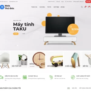 mẫu thiết kế website điện tử gia dụng