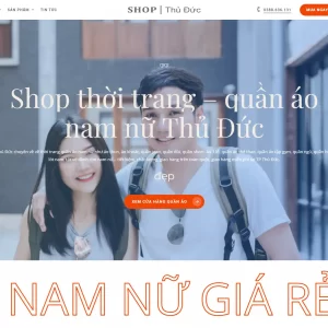mẫu thiết kế website thời trang nam nữ