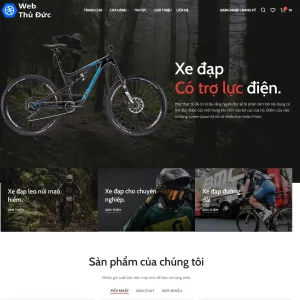 mẫu thiết kế website cửa hàng xe đạp