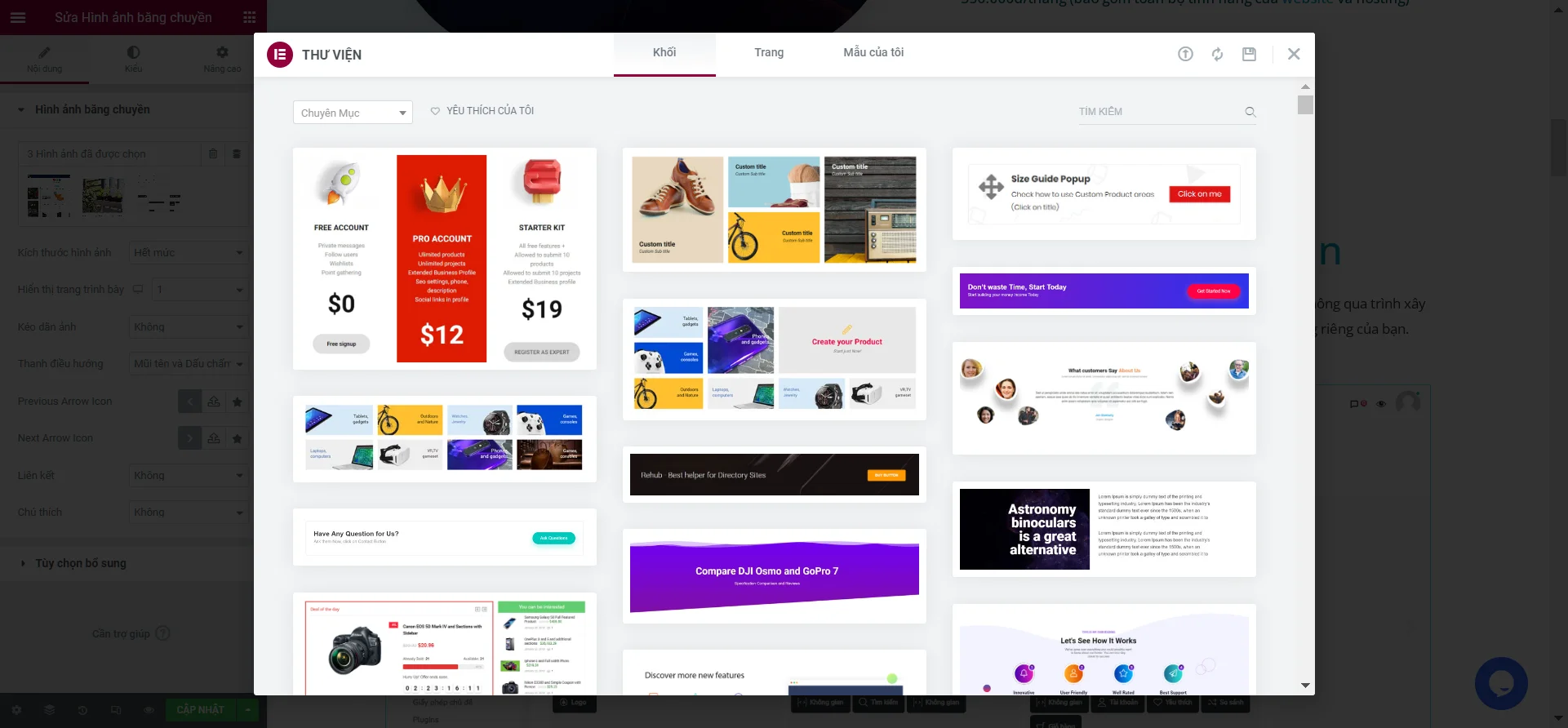 Thư viện mẫu website