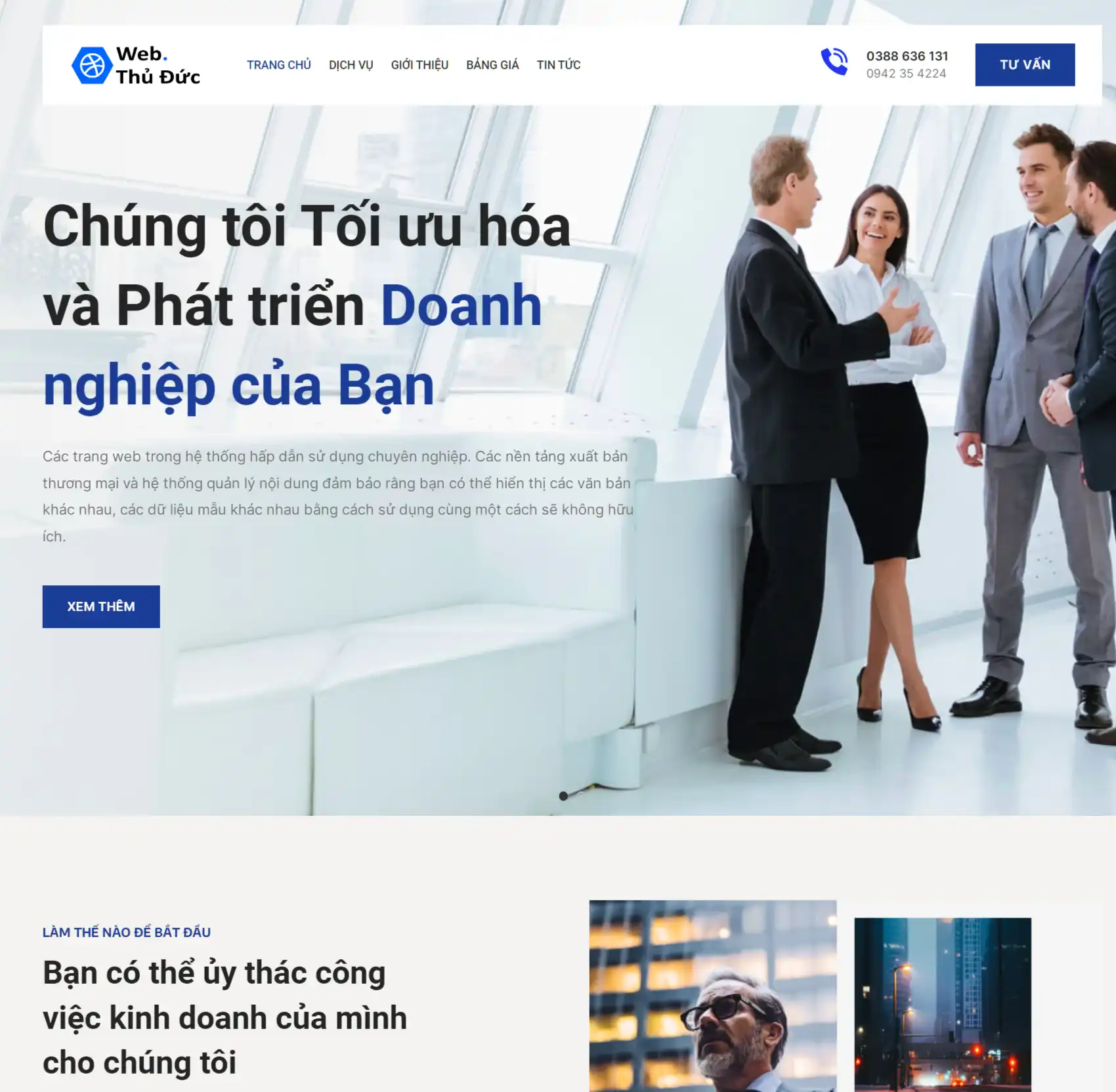 Web giới thiệu công ty miễn phí