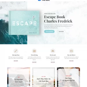 mẫu thiết kế website nhà sách